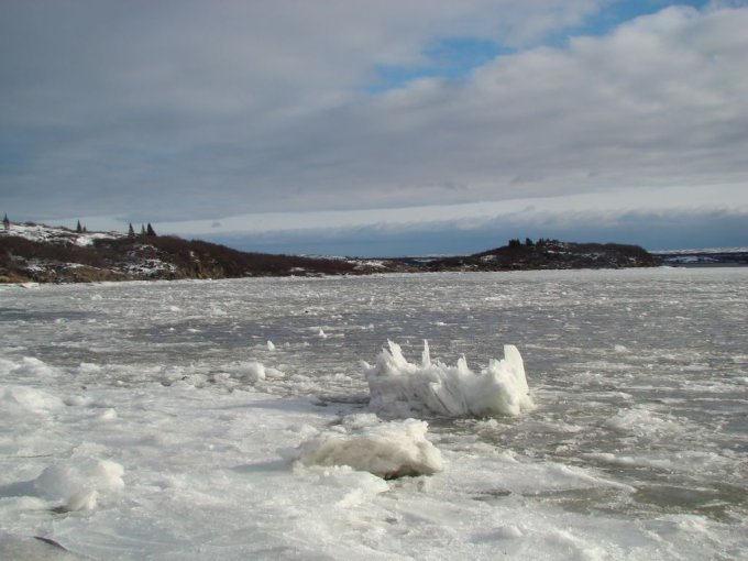 Première glace sur la rivière Koksoak, Octobre