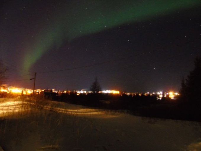 Aurore boréale à Kuujjuaq