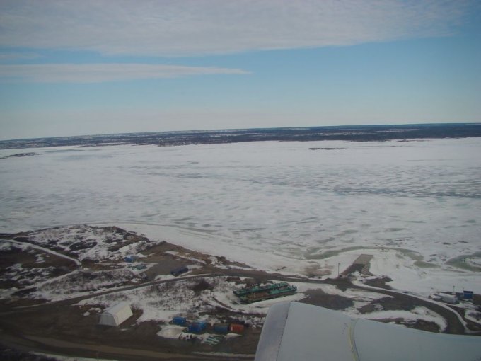 Départ de Kuujjaq, vue sur la rivière Koksoak