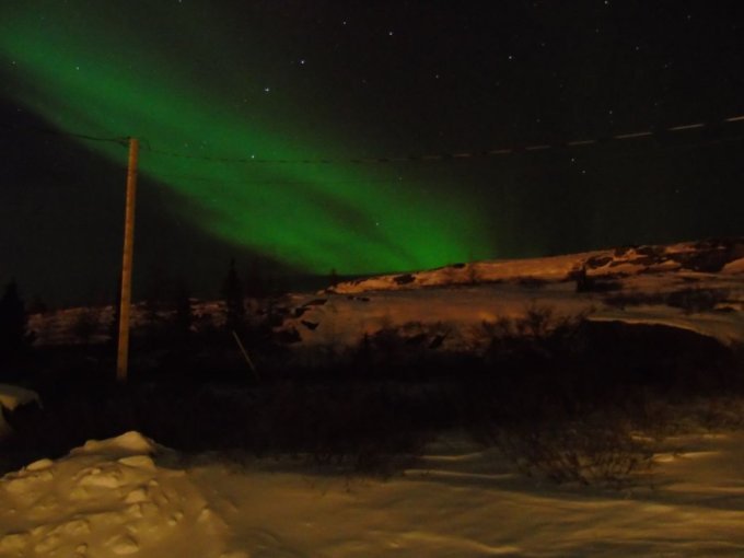 Aurore boréale à Kuujjuaq