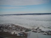 Départ de Kuujjaq, vue sur la rivière Koksoak